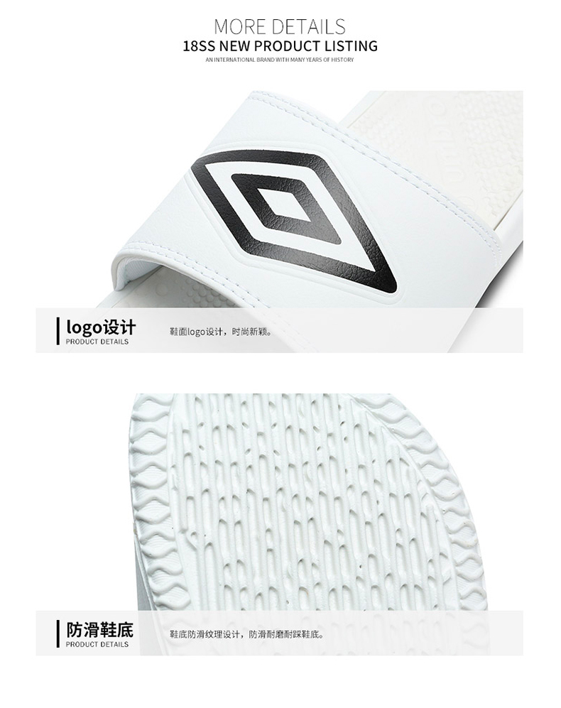Umbro UMBRO Dép Mùa Hè của Nam Giới Các Cặp Vợ Chồng Thời Trang Thể Thao Giản Dị Dép của Phụ Nữ Trượt Một Trượt Dép Giày Bãi Biển giày quai hậu nam