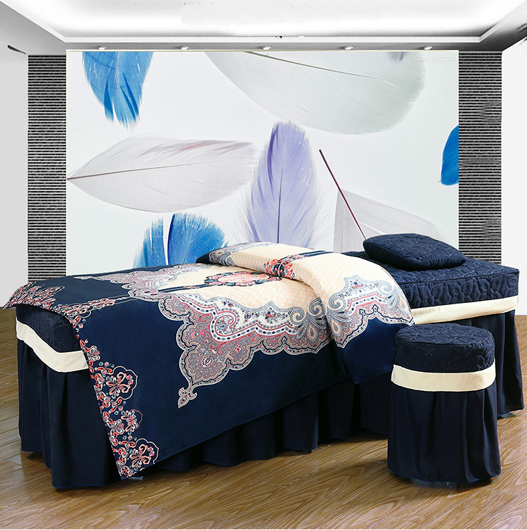Beauty khăn trải giường gia đình bốn quốc gia điều trị khử trùng không khí giường massage thẩm mỹ viện trải giường che có thể được tùy chỉnh logo logo - Trang bị tấm ra giường spa