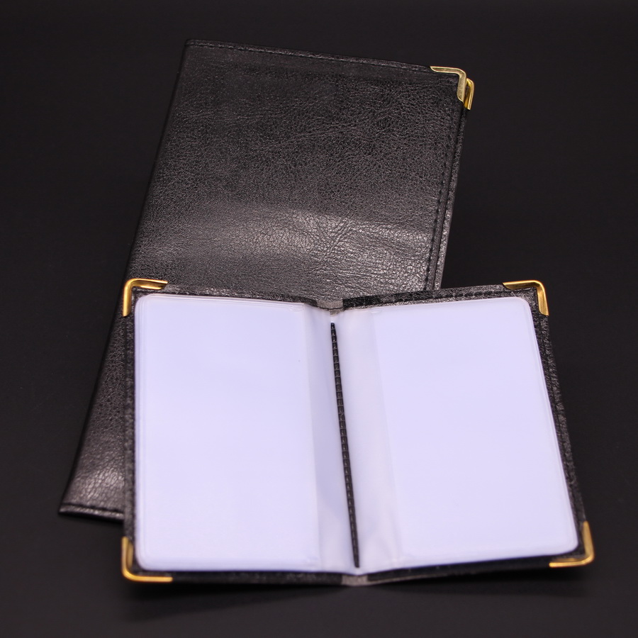 Name sheet black PU leather face Business name film clip card book collection card book collection card containing clip box card bag