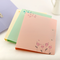 Shude A4 folder fashion cute double clip plus bag romantic floral series FB201B