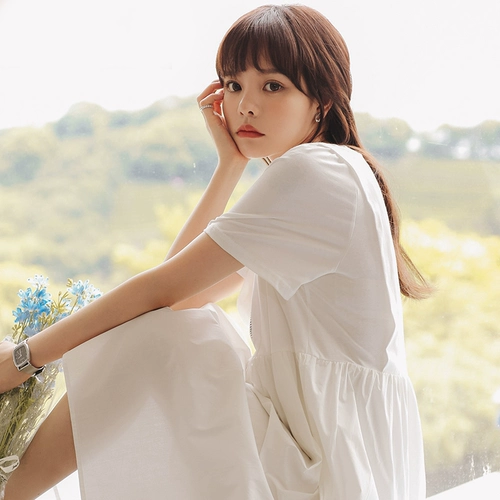 Летнее платье для беременных, юбка, платье-футболка, летняя одежда, оверсайз, подходит для подростков