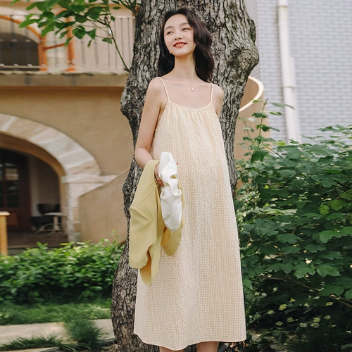 Летняя одежда для беременных, платье, юбка, летнее платье-комбинация, комплект