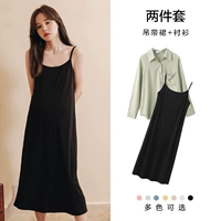 Черная зеленая рубашка