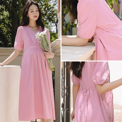 Летняя одежда для беременных, летняя тонкая длинная юбка, комплект, размер