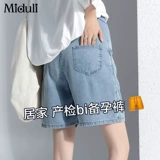 Шорты для беременных, тонкие джинсовые штаны, летняя одежда, большой размер