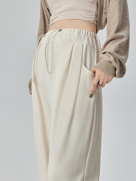 Maternity Pants for Autumn, Wide-Leg Pants That Don'T Squeeze the Belly, Fall/Winter Fleece-Lined Casual Straight-Leg Long Pants for Petite Women, Autumn — 4