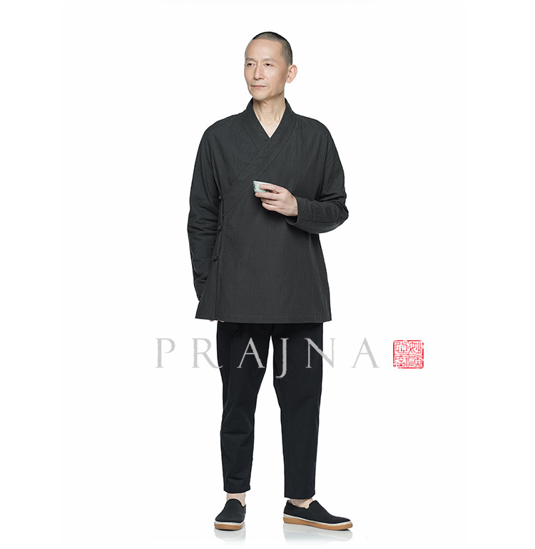 Trái tim tuyệt vời trái tim mùa xuân và mùa thu quần áo nam cải tiến ban đầu giản dị Hanfu Tang phù hợp với quần áo truyền thống quốc gia bộ đồ dân tộc