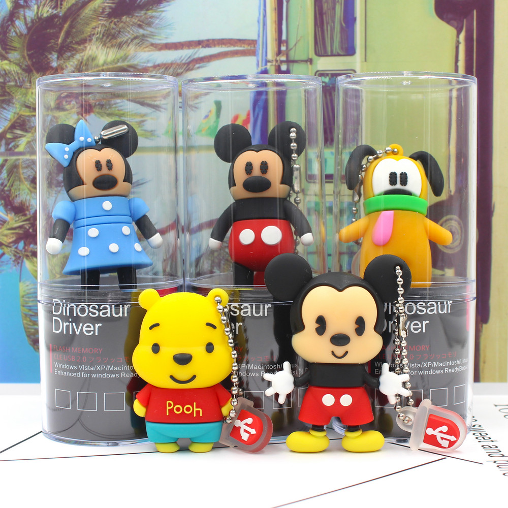 Creative cute U disk 16G cartoon mini - bear Mickey Dog girl high speed USB computer mobile phone