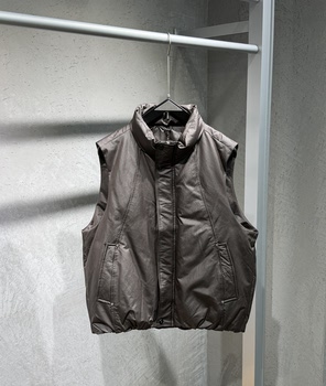 2026 winter new men's stand collar sleeveless down vest simple and versatile casual loose warm waistcoat top