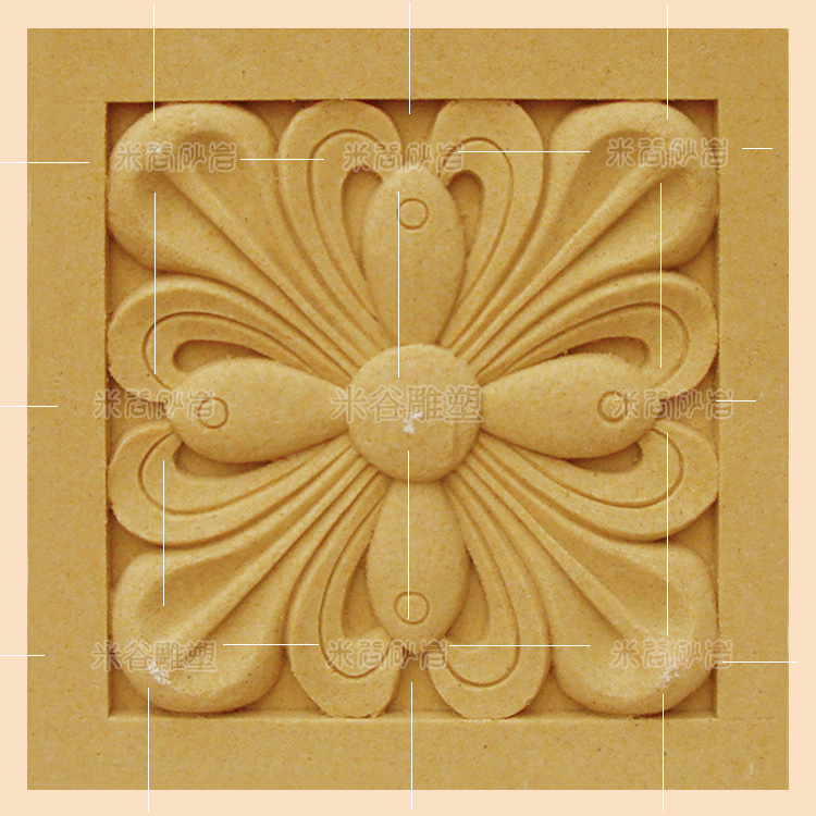 Outside wall sandstone reliefing made sandstone background wall European style villa courtyard decorated ceiling shadow wall painting