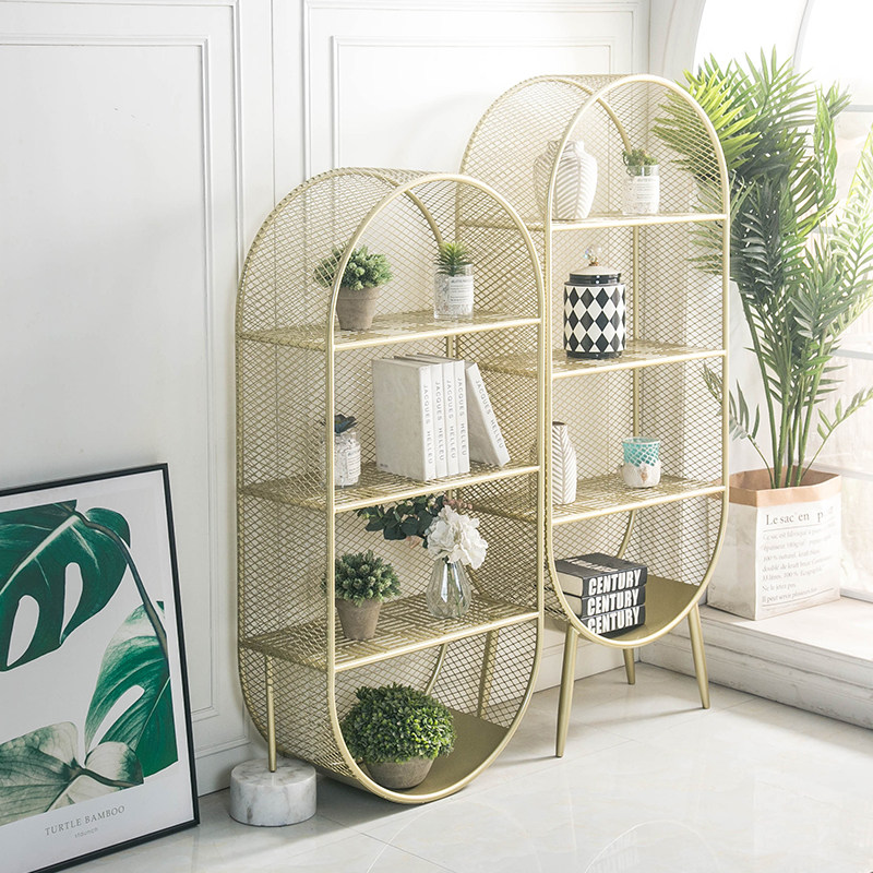 Vaulted display set ground floor living room Nordic leaning against wall Closet Bookshelves Sub Light Lavish Shelf Creativity Containing Model Cabinet