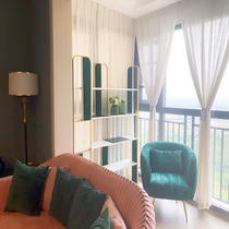 Living room bookshelf whole wall light luxury bookcase shape Net red display iron hand-held shelf partition floor storage rack