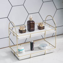 Nordic marble cosmetics storage cabinet bedroom desk decoration shelf table multi-layer arrangement bookshelf