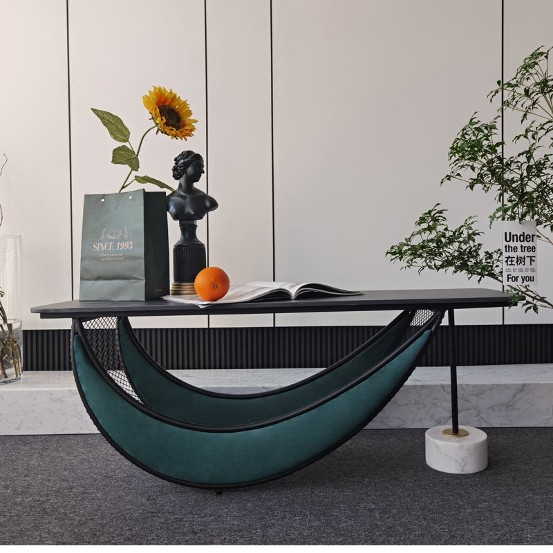 Italian Rockboard Tea Table Light Extravagant Modern Extremely Minimalist small family Type high-end cabinet net red Alien Design Living room Advanced feel