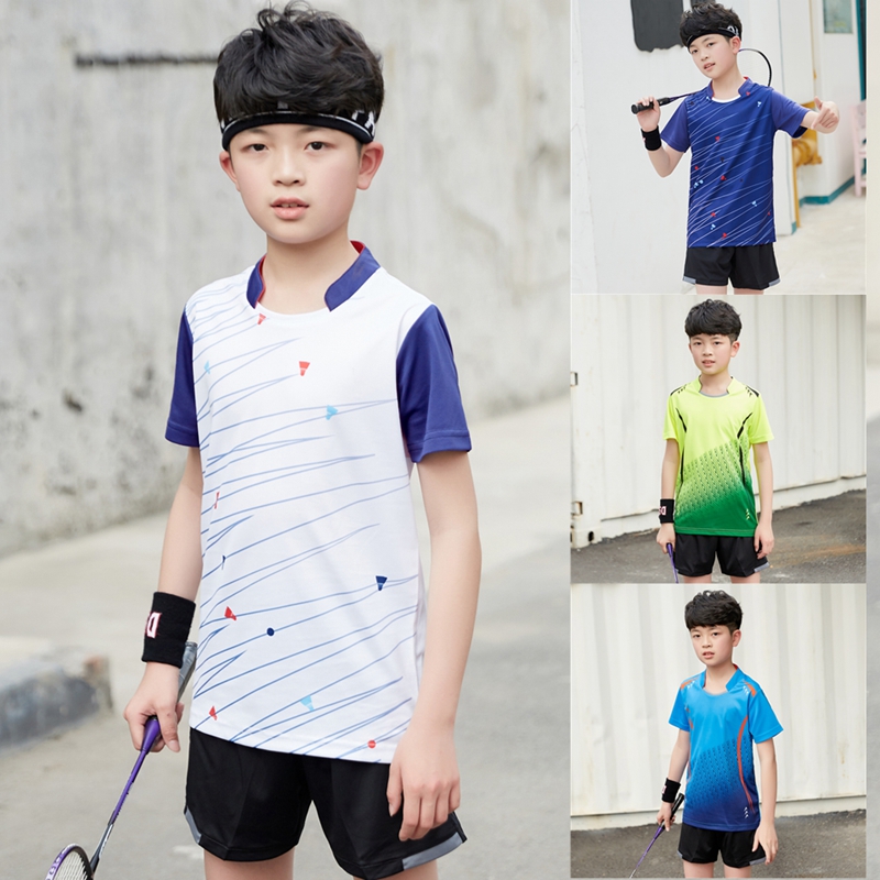 Spring and summer new children's badminton suits primary and secondary school students team competition suits sports quick-drying clothes table tennis shorts