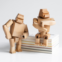 Orangutan Nordic solid wood pendulum piece living room decorated wood handicraft designer exhibition cabinet shop window creative soft dress