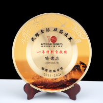 Metal award plate custom Teachers Day glorious Retirement souvenir Trophy custom creative medal Honor annual meeting award