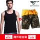 Bảy con sói vest nam thanh niên mùa hè thủy triều Slim thể thao cản trở cotton chạm đáy áo sơ mi nam - Áo vest cotton