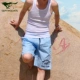 Bảy con sói vest nam thanh niên mùa hè thủy triều Slim thể thao cản trở cotton chạm đáy áo sơ mi nam - Áo vest cotton áo khoác đông nam