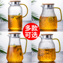 Cold water cup Cold water pot Household glass high temperature resistant heat-resistant explosion-proof plain water pot Teapot large capacity Nordic simplicity
