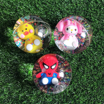 New flash crystal ball glowing elastic ball kindergarten gift childrens small toys direct stalls supply wholesale