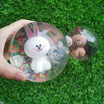 Childrens large crystal luminous elastic ball impact flash luminous elastic pinball toy transparent diameter 10cm