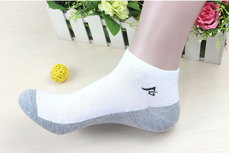 10 cặp vớ của nam giới cotton tre than kháng khuẩn không xương vớ cotton trắng xám dưới khử mùi mồ hôi của nam giới vớ thuyền