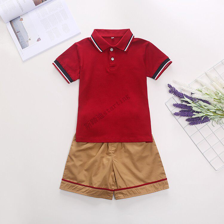 Summer casual pants neutral new garden clothes summer clothes children's short-sleeved T-shirt suit sportswear primary school class clothes