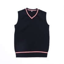 British style kindergarten garden service Primary school school uniform Childrens white sweater V-neck sweater vest vest spring and autumn