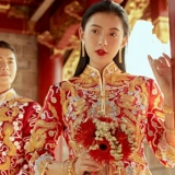 Традиционный свадебный наряд Сюхэ для невесты, элегантное свадебное платье, дракон и феникс, коллекция 2023