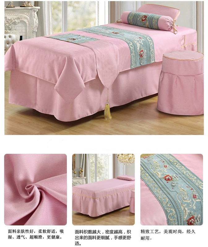 Cao cấp đẹp bedspread denim vải bông Continental thẩm mỹ viện nhỏ gọn massage toàn thân bedspread mảnh duy nhất - Trang bị tấm