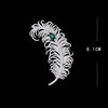 Elegant Mother's Day Gift, High-Quality, High-End Micro-Inlaid Zircon Feather Brooch, Coat and Suit Accessory Brooch