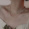 2mm Ultra-Fine Imitation Pearl Necklace for Women 2025 New Thin Clavicle Chain Gift for Girlfriend