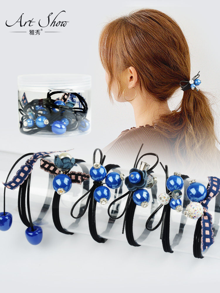 Head rope female simple Korean version of net red ins cute hair rope headdress tie hair rubber band ponytail hair ring hair accessories