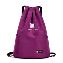 Portable travel clothing storage bag Fitness bag Large capacity drawstring backpack female simple male sports bag