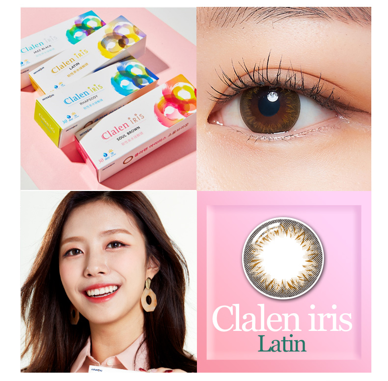 Hàn Quốc Inlulu Clalen iris ngày đẹp trời quăng nữ 10 đường kính nhỏ 14 kính áp tròng cho thấy trí tuệ màu xám envie - Kính đeo mắt kính mắt kính gentle monster