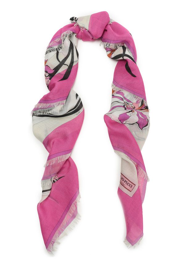 Giảm giá mua Emilio Pucci / Qi Qi Cashmere in khăn lụa pha trộn 2019 - Khăn quàng cổ / khăn quàng cổ khăn trùm mặt đi phượt
