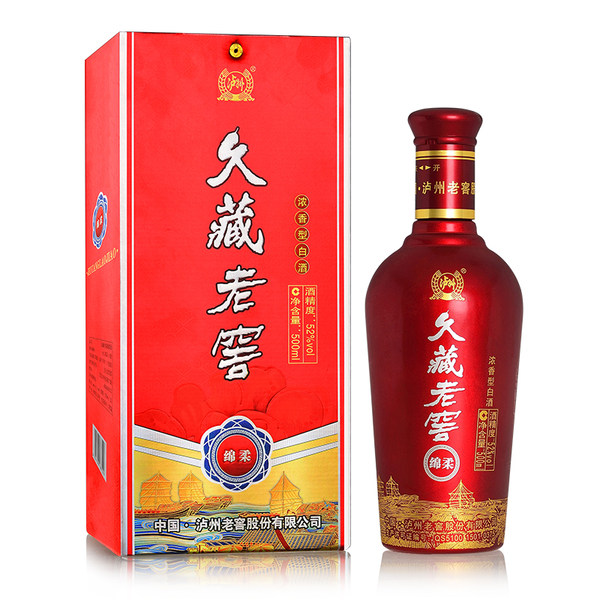 泸州老窖 久藏老窖 52度 浓香型白酒 500ml*6瓶 天猫优惠券折后￥128包邮（￥158-30）