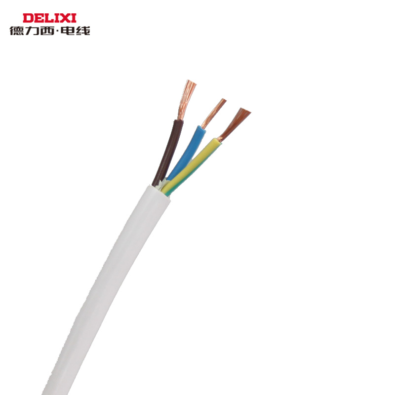 Deresy wire cable copper 3 three strands three-core power cord Soft jacket line RVV3 * 2 5 1 5 4 squared loose cut