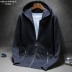 Áo khoác len mùa thu nam Mũ trùm đầu Hàn Quốc Casual Thanh niên Áo hoodie Áo len cardigan Áo len nam mùa thu cỡ lớn - Áo khoác đôi áo thun nike Áo khoác đôi