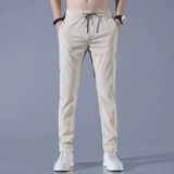 Мужские летние высокие быстросохнущие спортивные тонкие шелковые штаны, свободный прямой крой