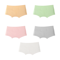 Catman Disposable Underwear Colorful Cotton Boxer Girls 5 Pairs (XS)