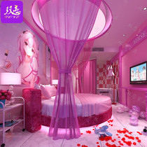 Hot sale New Fun bed theme hotel electric bed hotel leather art round bed characteristic apartment bed vibrating bed water bed