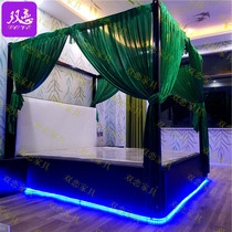 Factory Direct Sales Themed Hotel Chinese Wedding Bed Featured Guest House Apartments Lovers Shelf Amenities Electric Bed Water Mattresses