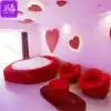 Fashion romantic heart-shaped theme bed Couple apartment Multi-function electric fun bed Club B & B Intelligent vibration bed