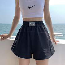 Hedo black sports shorts Women summer loose 2021 New High waist wear casual wide leg hot pants tide ins