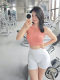 健身短裤女白色健身三分裤高腰蜜桃臀软糯无尴尬线瑜伽运动短裤