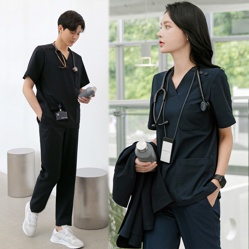 Korean-Style High-End Plastic Surgery Hospital Dental and Oral Medical Beauty Nurse Uniforms for Men and Women, Pet Clinic Nursing Uniforms