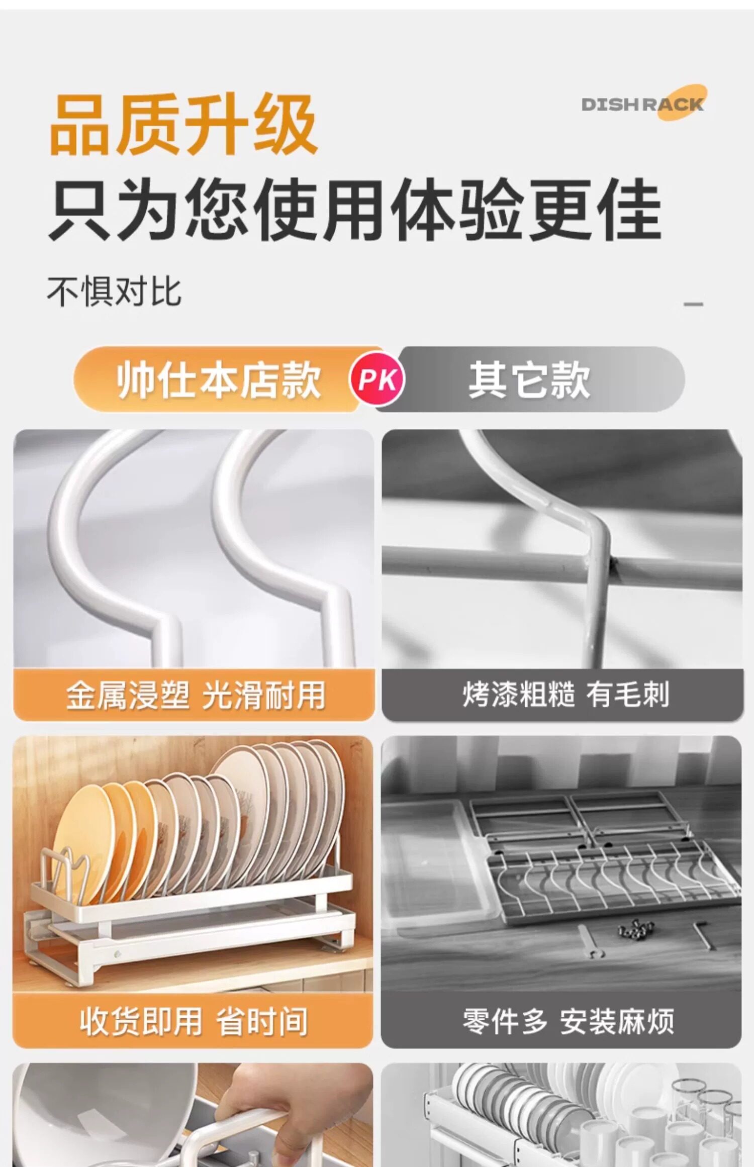 Сушилка 厨房抽拉碗碟架橱柜内拉篮碗架抽屉式分层放碗盘子收纳沥水置物架 Home of aestheticism