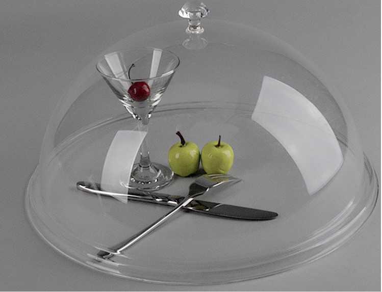 Acrylic round food cover Plate cover Snack fruit vegetable cover Transparent plastic dust-proof fresh cover cover vegetable cover